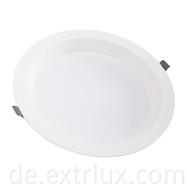 Led Recessed Round Anti Glare Downlight 24w Front